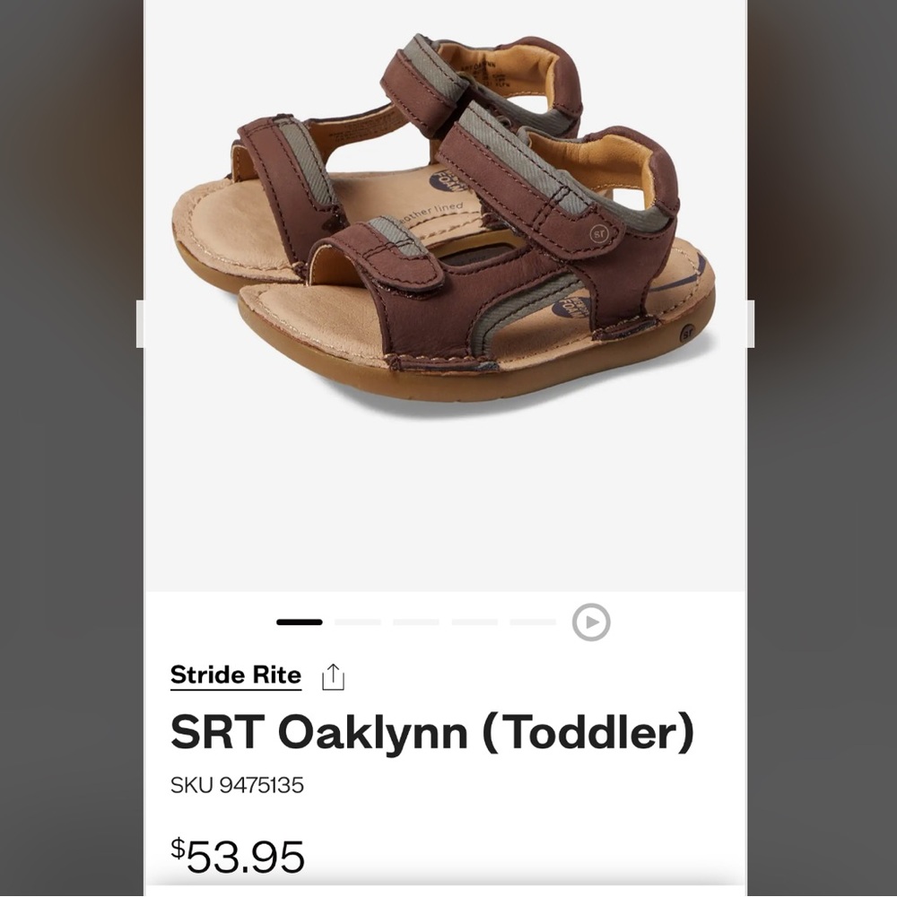 Stride Rite Oakland Sandals size 4